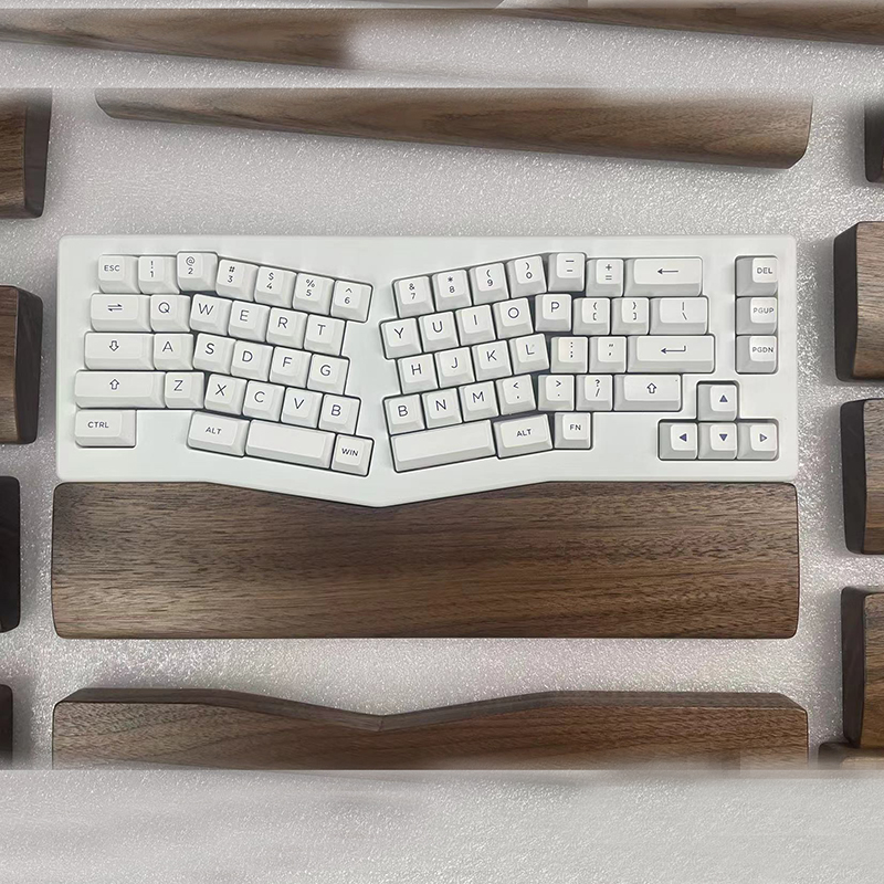 Wrist Rest Wood - ที่วางข้อมือไม้วอลนัทแบบกำหนดเองสำหรับคีย์บอร์ดกลไก Alice Pro 68 Key Chron