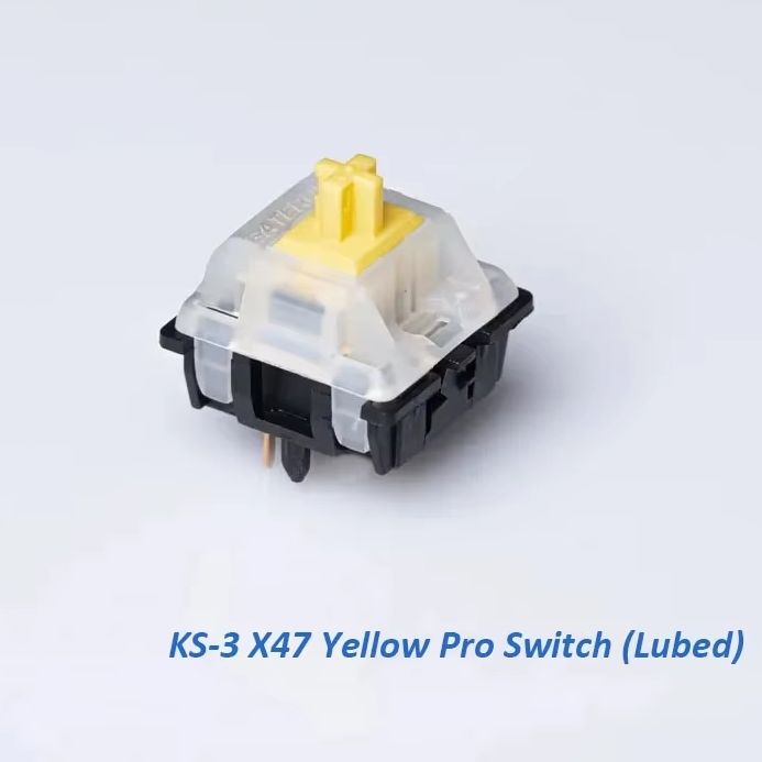 Gaming Keyboard Types - Gateron คีย์บอร์ดกล KS-3X47สีดำด้านล่างสีเหลืองสวิตช์สำหรับมืออาชีพ5PIN เชิงเส้น RGB DIY