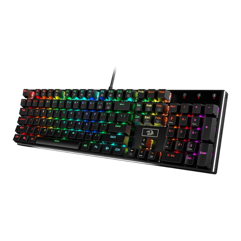 Gaming Keyboard No Noise - Redragon K556 RGB LED backlit แบบมีสาย104คีย์