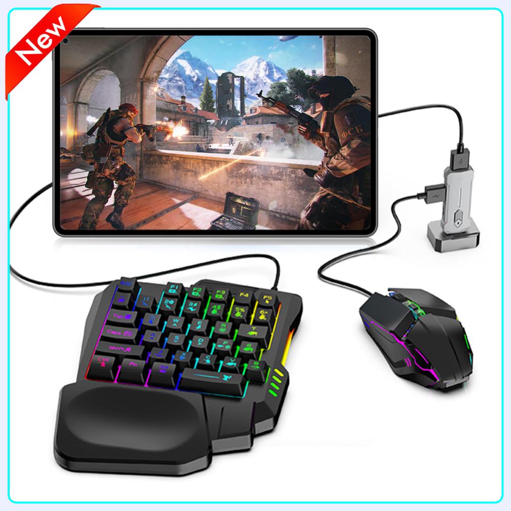Gaming Keyboard And Mouse Converter For Mobile - ชุดคีย์บอร์ดและเมาส์แปลงสัญญาณสำหรับเล่นเกมมือถือ 5 in 1 รองรับ BT