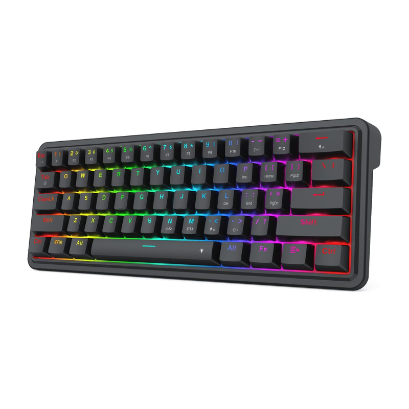 Gaming Keyboard No Noise - Redragon K722 60% สายปะเก็น RGB Gaming