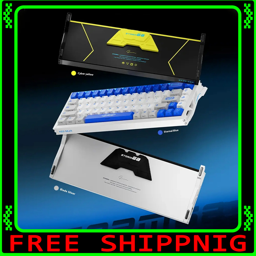 Gaming Keyboard Magnetic Switches - คีย์บอร์ดเกมมิ่ง NZO STORM68 อลูมิเนียมชุบอโนไดซ์ พร้อมสวิตช์แม่เหล็ก 220