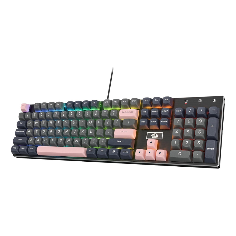 Gaming Keyboard No Noise - เรดราคอง 556 เอสอีคีย์บอร์ดแบบมีสายสำหรับเล่นเกม 104 ปุ่ม ชุดลดเสียงรบกวนแบบ