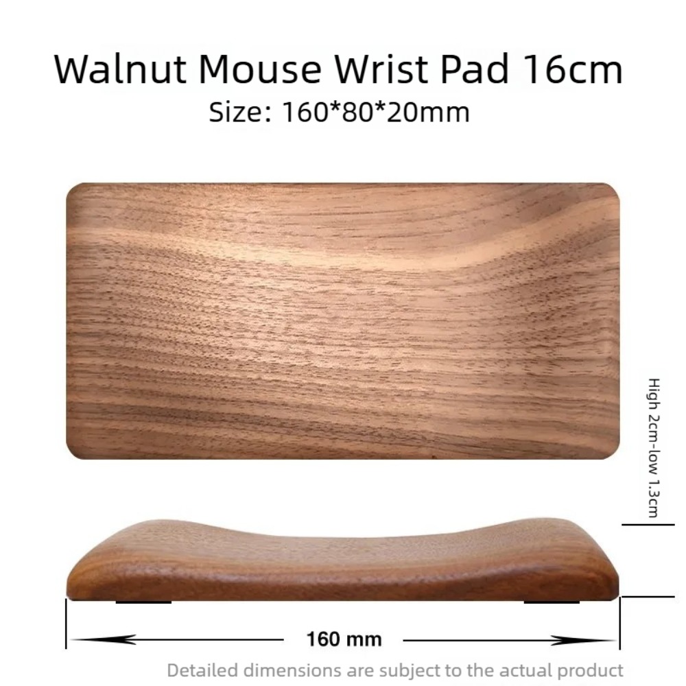Wrist Rest Wood - ที่วางคีย์บอร์ดทำจากไม้เนื้อแข็ง ออกแบบตามหลักสรีรศาสตร์ พร้อมแผ่นรองเมาส์และที่รองข้อมือ รองรับคีย์บอร์ดแบบกลไกที่มีจำนวนปุ่ม 60/87/104 ปุ่ม