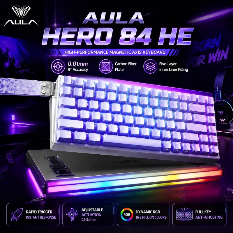 คีย์บอร์ดเกมมิ่งแมคคานิคอล AUL - Gaming Keyboard Magnetic Switches บทวิจารณ์และราคา