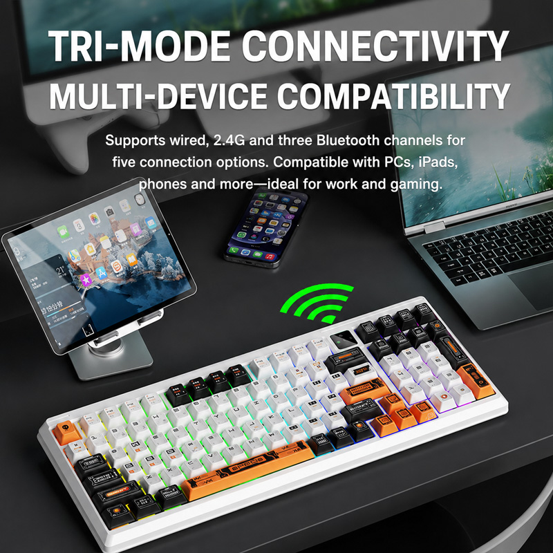 คีย์บอร์ดกลไกไร้สาย Langtu T98 - Gaming Keyboard No Noise บทวิจารณ์และราคา