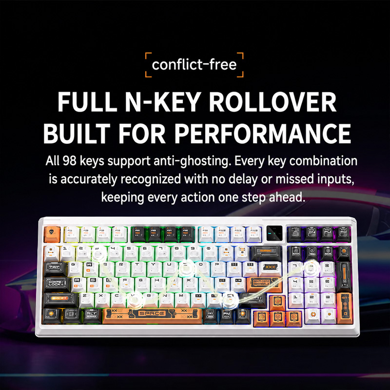 คีย์บอร์ดกลไกไร้สาย Langtu T98 - Gaming Keyboard No Noise บทวิจารณ์และราคา
