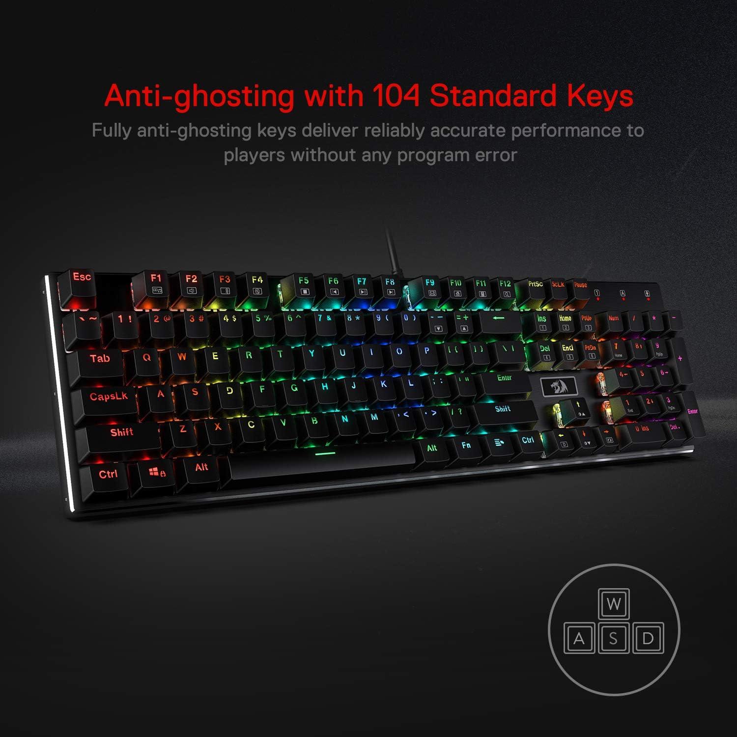 Redragon K556 RGB LED backlit  - Gaming Keyboard No Noise บทวิจารณ์และราคา