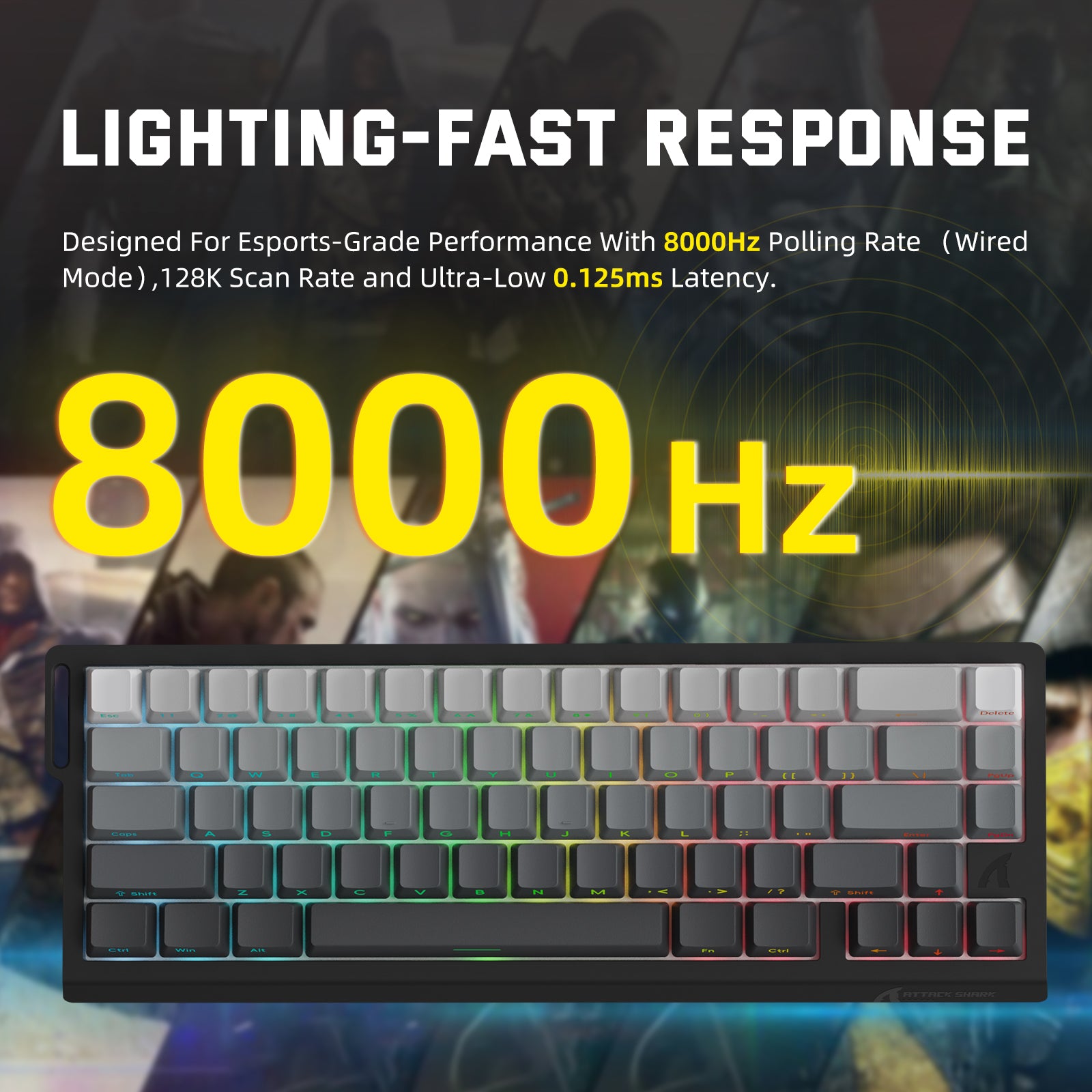 โจมตี SHARK X68 PRO X68PRO เขา - Gaming Keyboard Magnetic Switches บทวิจารณ์และราคา