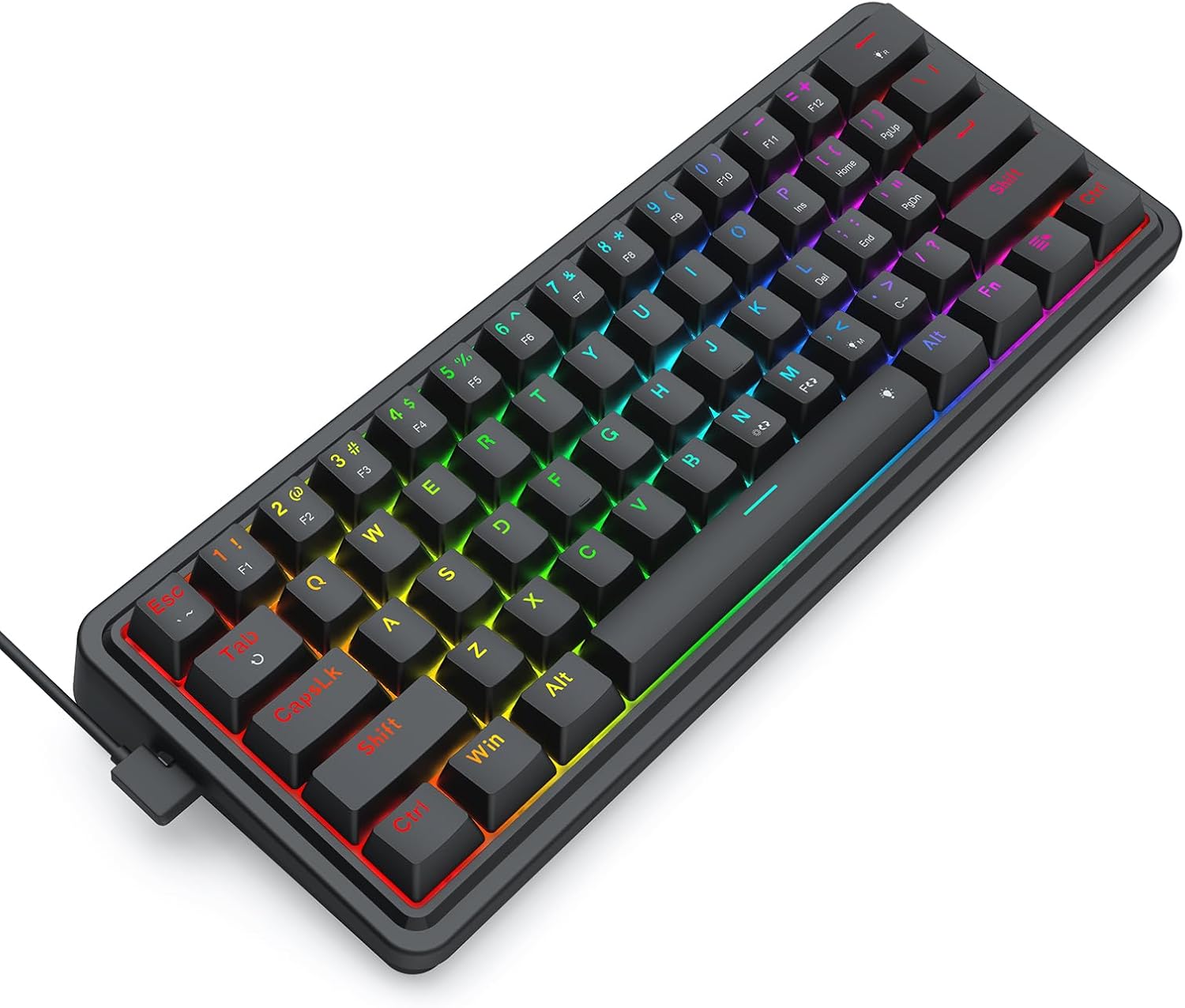 Redragon K722 60% สายปะเก็น RG - Gaming Keyboard No Noise บทวิจารณ์และราคา