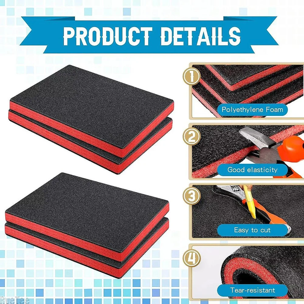 4 ชิ้นกล่องเครื่องมือโฟมแทรกบร - Polyurethane Foam Sheet บทวิจารณ์และราคา