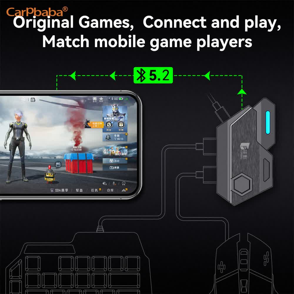 ตัวแปลงเมาส์และคีย์บอร์ด Mix S - Gaming Keyboard And Mouse Converter For Mobile บทวิจารณ์และราคา