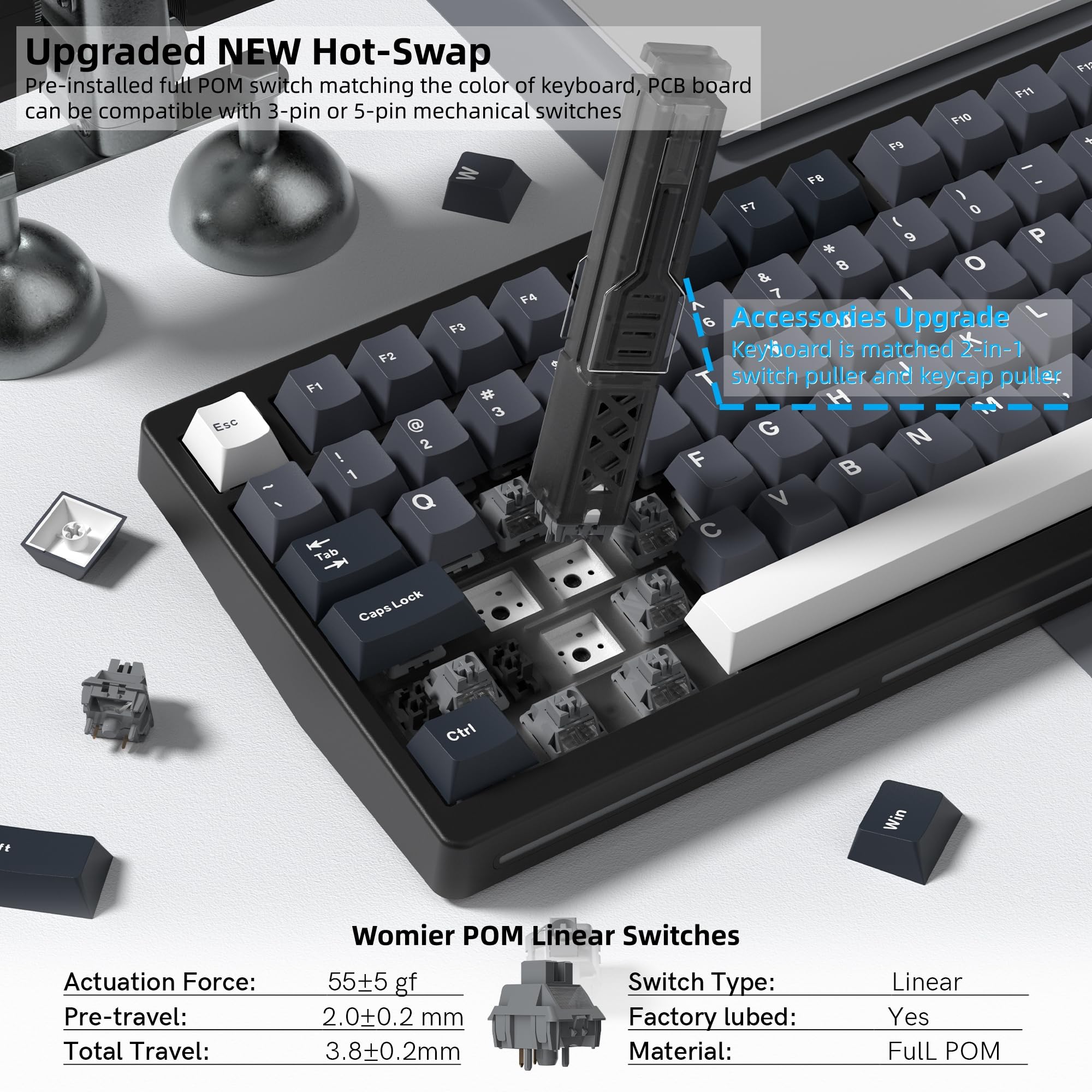 คีย์บอร์ดไร้สาย Womier MT75 แบ - Gaming Keyboard Thocky บทวิจารณ์และราคา