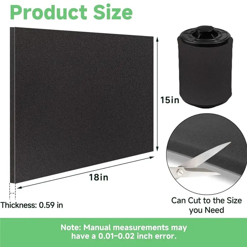 แผ่นโฟมกรองอากาศ 2 ชิ้น 60 PPI - Polyurethane Foam Sheet บทวิจารณ์และราคา